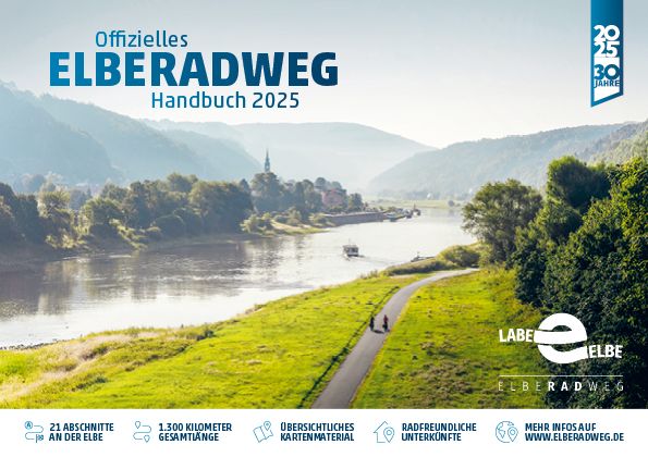 Titelbild vom Elberadweg Handbuch 2025