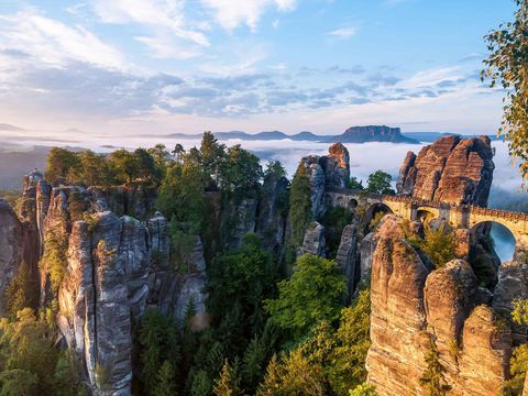 Blick auf die Basteibrücke